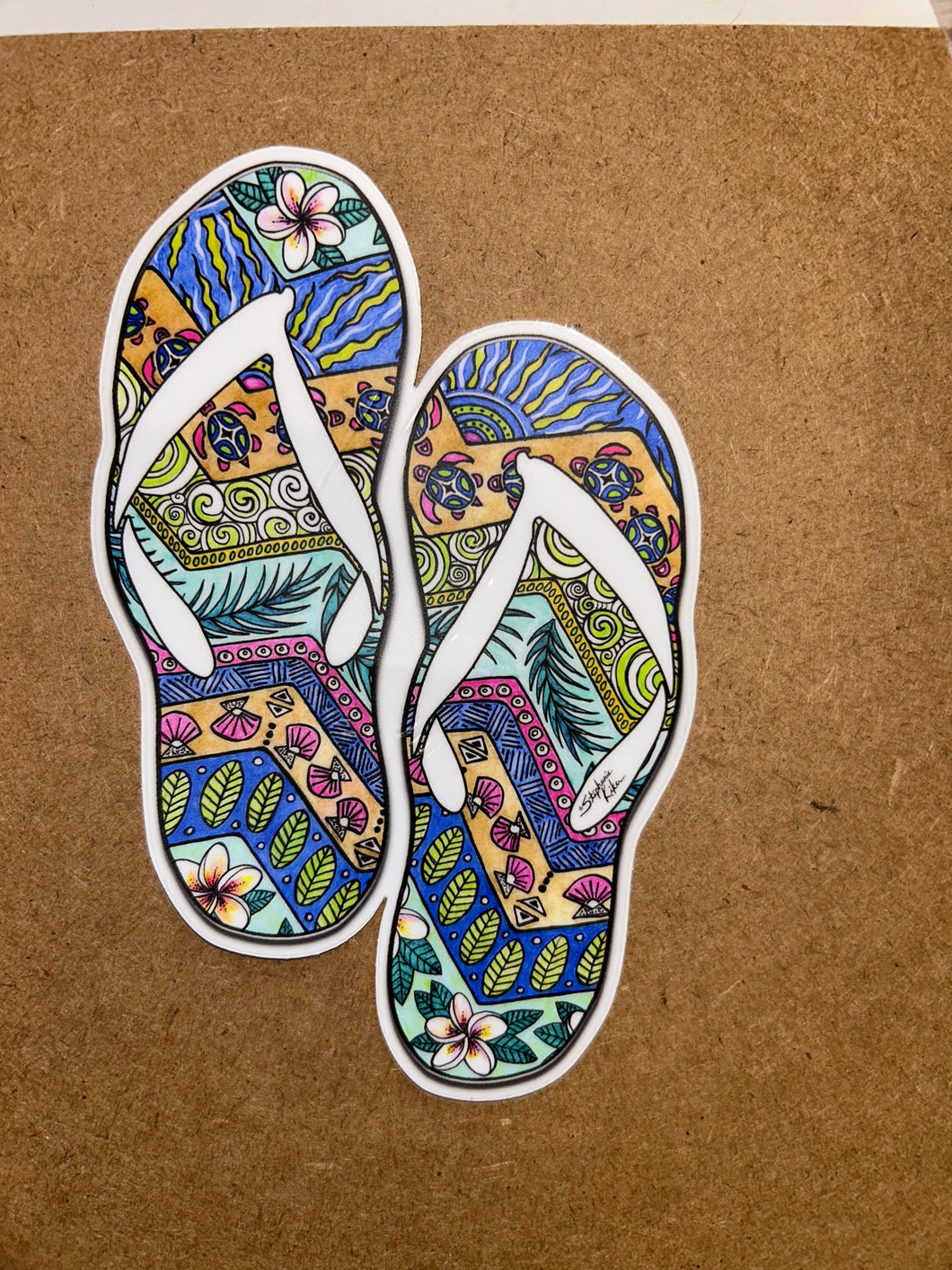flip flop sticker by stephanie kiker