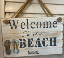 Load image into Gallery viewer, Welcome to the beach sign   #104
