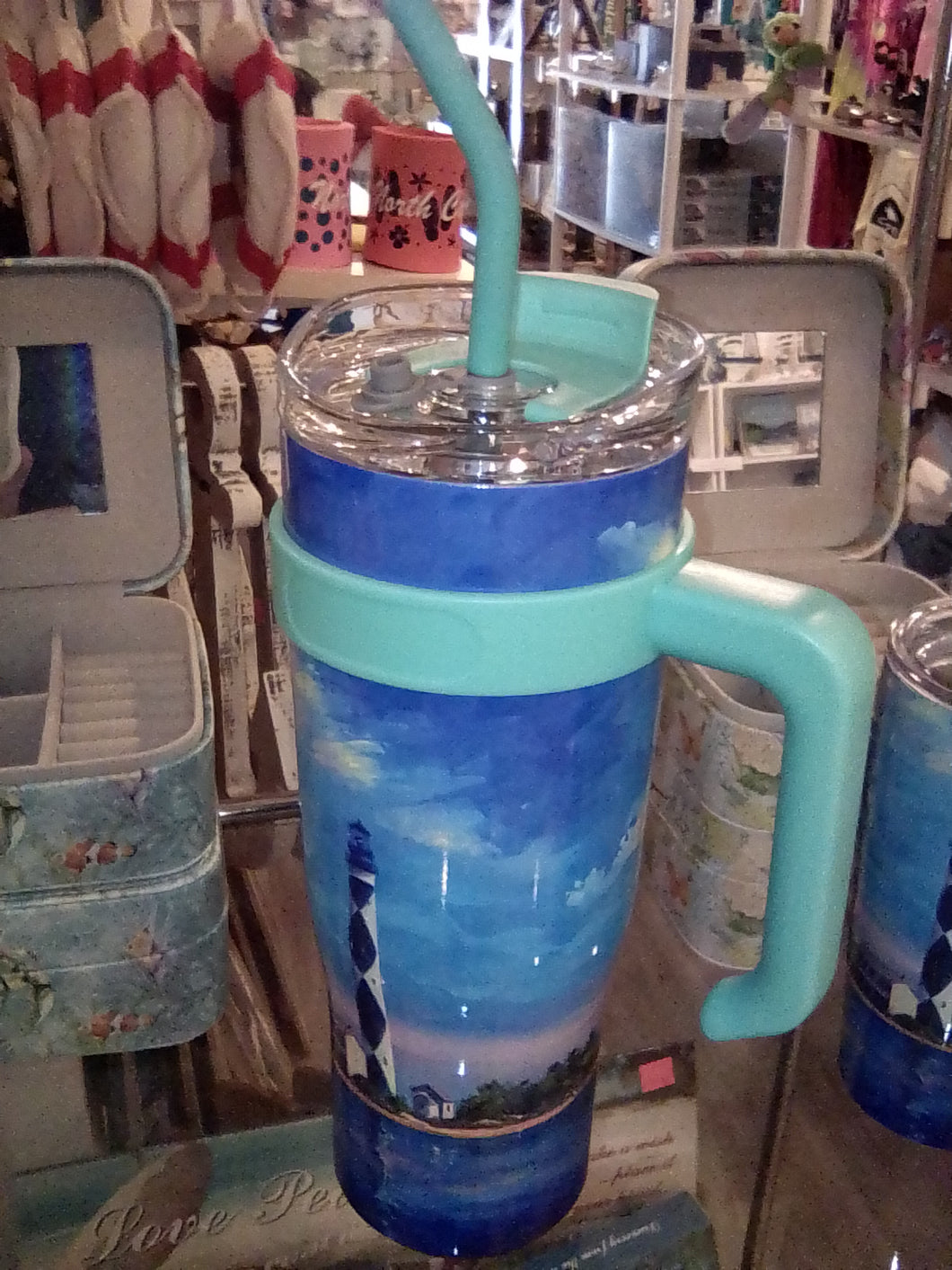 40 oz light house tumbler