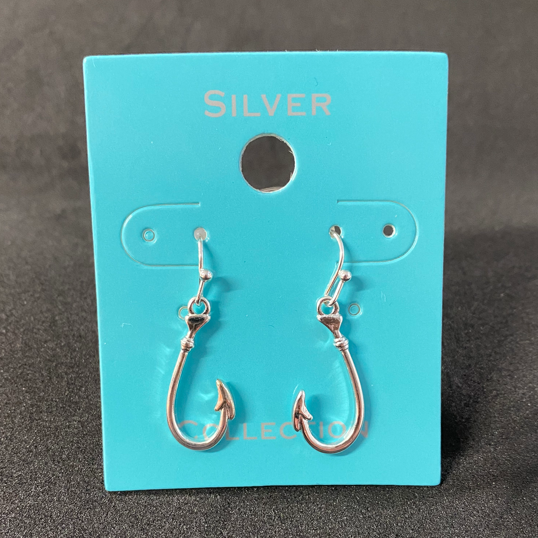 Seattle Mariners Earrings. Fishhook Style and Silver Charms. 