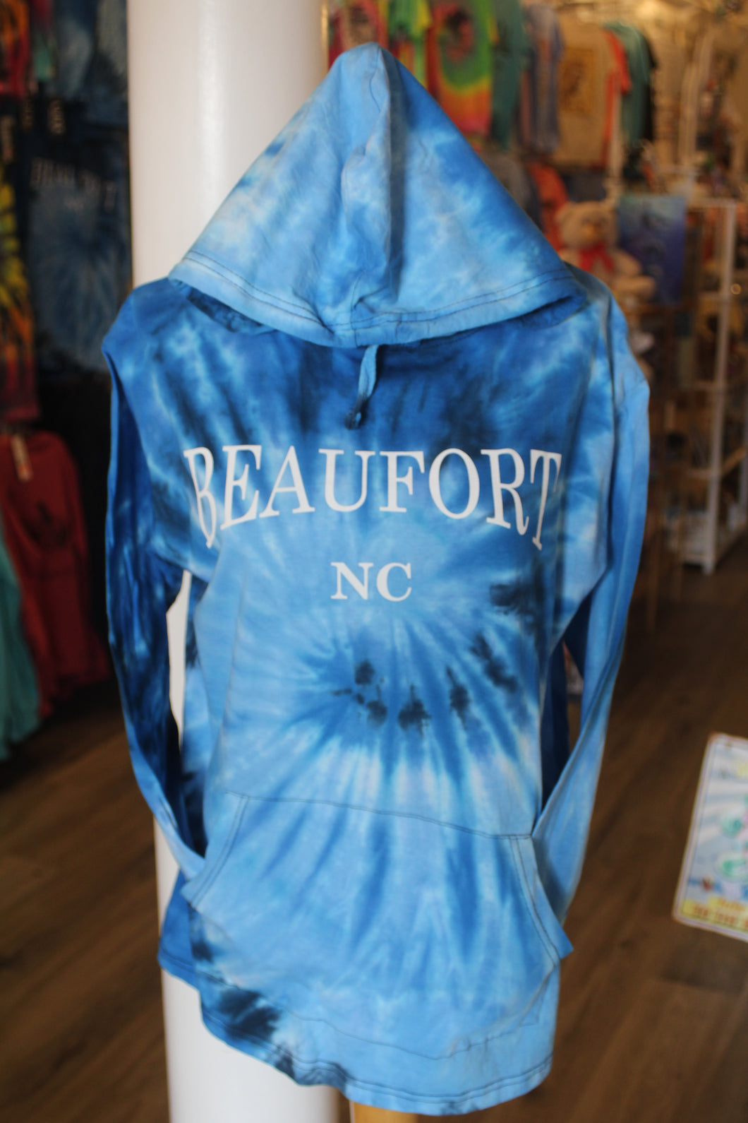 Blue Tie Dye Long Sleeve Shirts