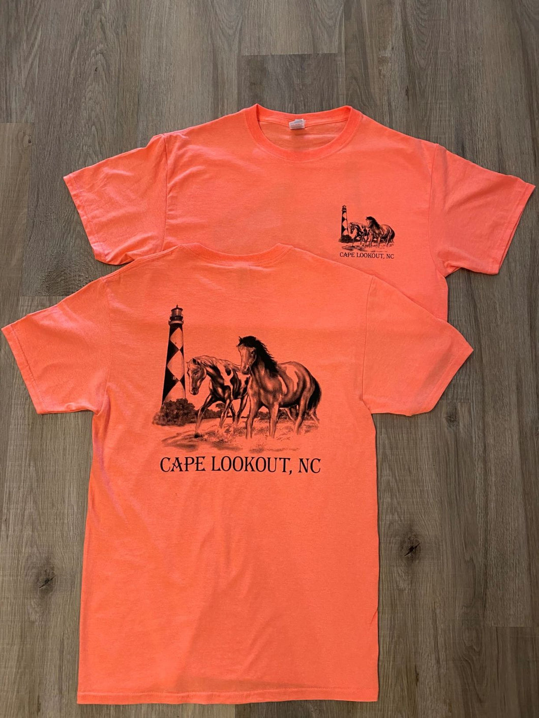 Cape Lookout 2 Horse Short Sleeve T-Shirt Assorted Colors