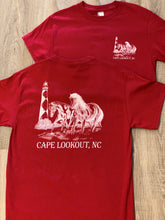Load image into Gallery viewer, Cape Lookout 2 Horse Short Sleeve T-Shirt Assorted Colors
