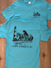 Load image into Gallery viewer, Cape Lookout 2 Horse Short Sleeve T-Shirt Assorted Colors
