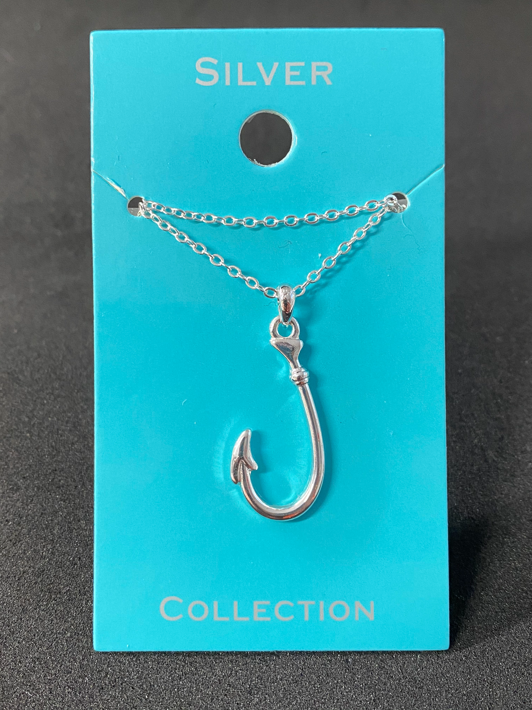Silver Fish Hook Necklace